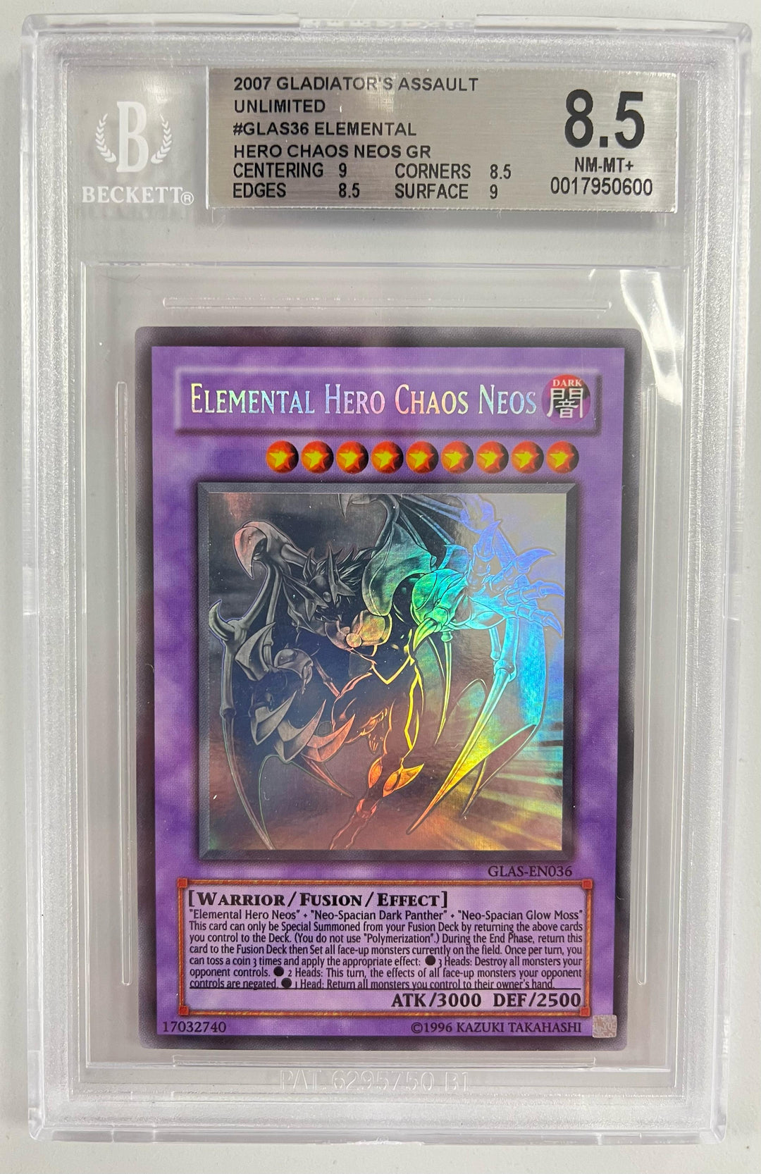 Elemental Hero Chaos Neos Unlimited Ghost ENG BGS 8.5