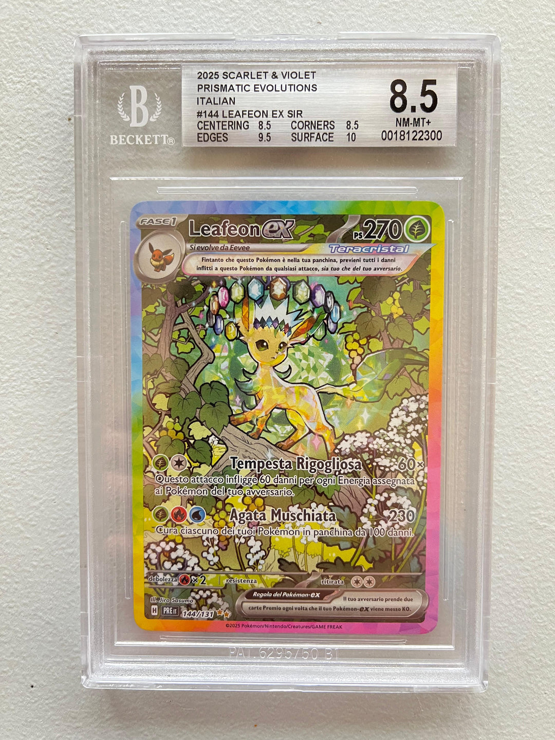 Leafeon EX SIR Evoluzioni Prismatiche ITA BGS 8.5