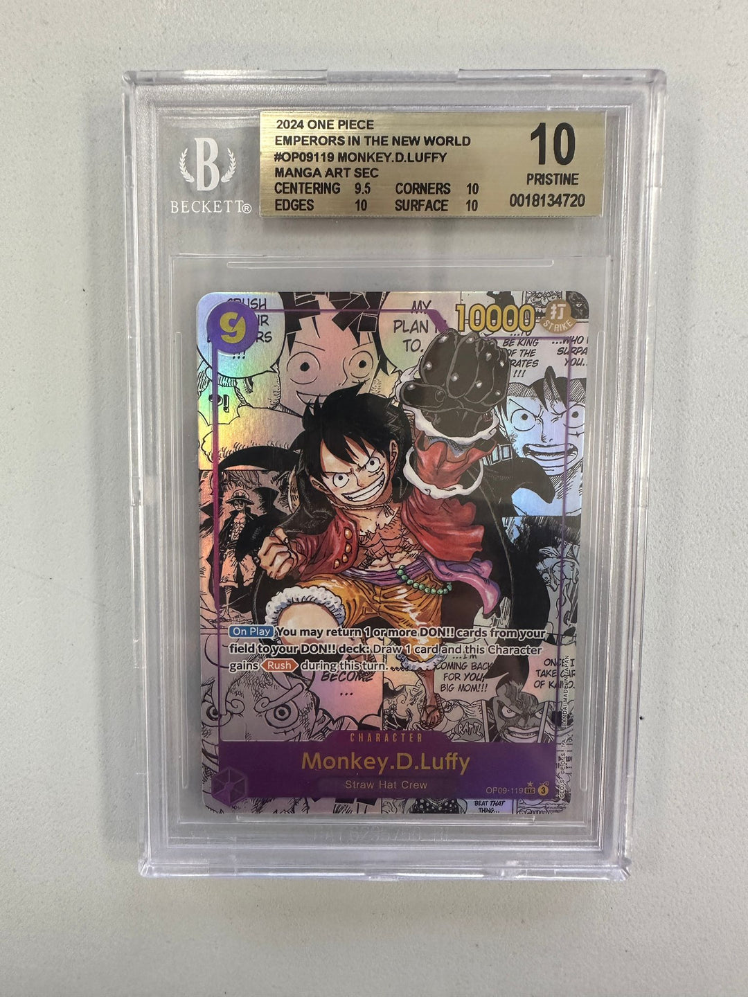 Monkey.D.Luffy Manga Rare OP09-119 ENG BGS 10
