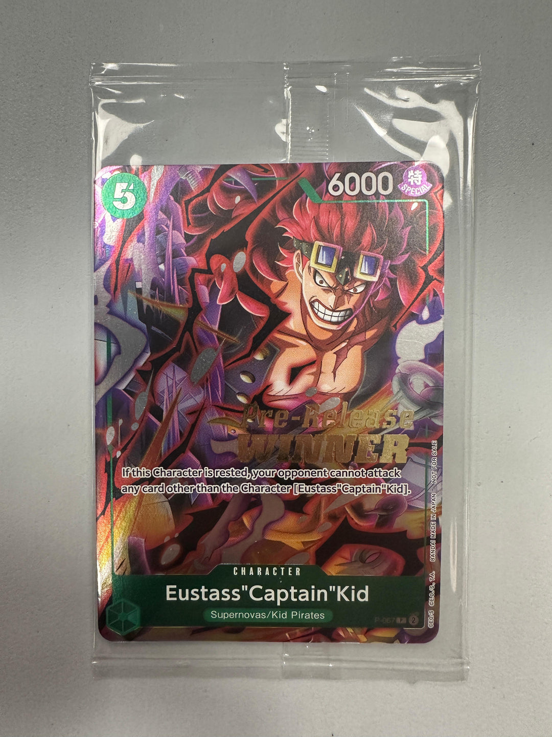 Eustass "Captain" Kid Promo Winner Sealed P-067 (ENG)