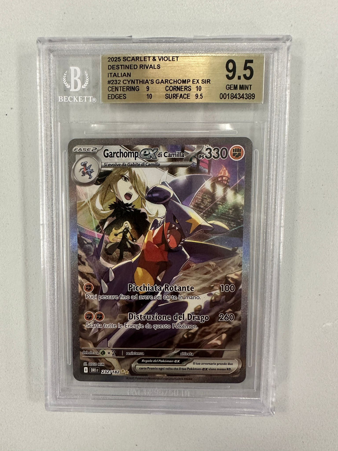 Garchomp Ex di Camilla Special Illustrator Rivali Predestinati ITA BGS 9.5