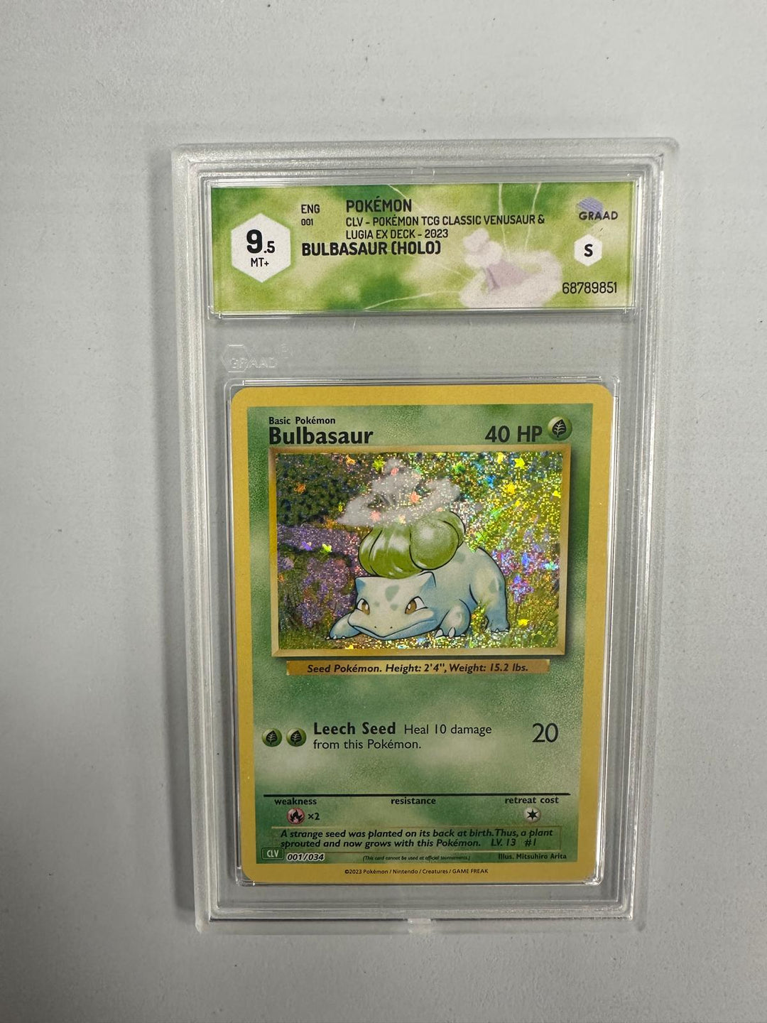 Bulbasaur Pokémon Trading Card Game Classic: Venusaur & Lugia ex Deck ENG Graad 9.5