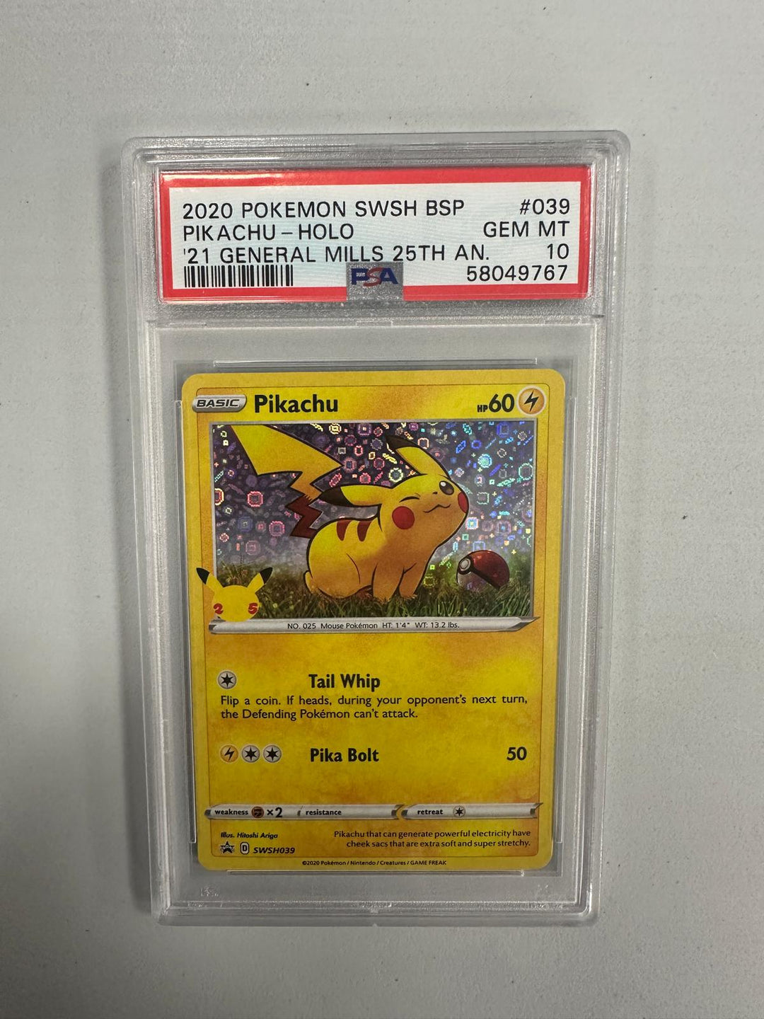 Pikachu Black Star Promo SWSH039 ENG PSA 10