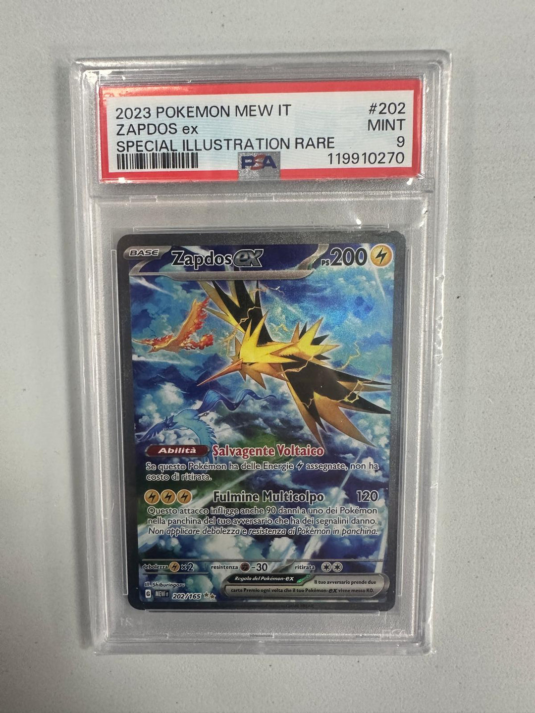 Zapdos Ex 151 Special Illustration Rare ITA PSA 9