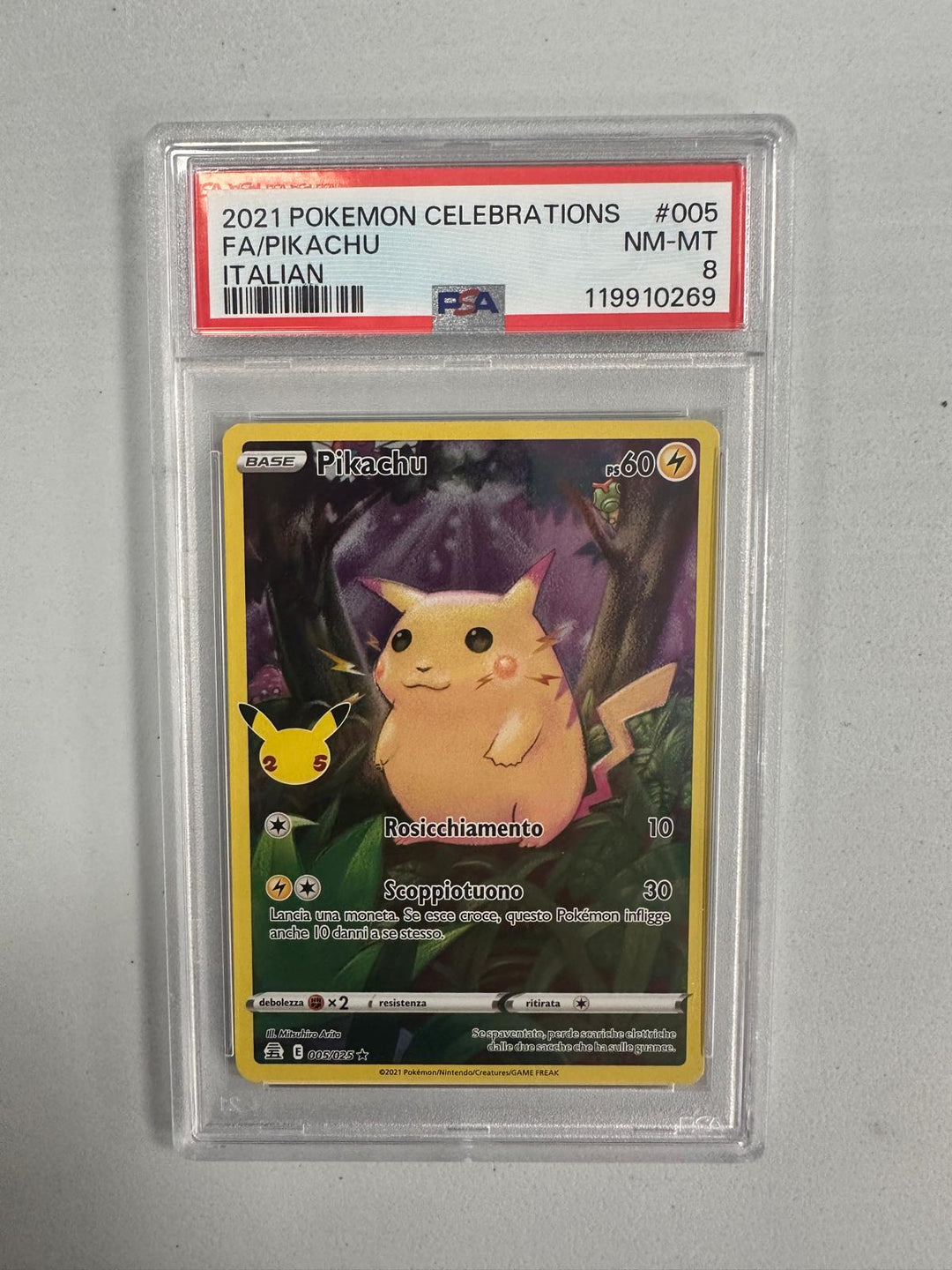 Pikachu Granfesta ITA PSA 8