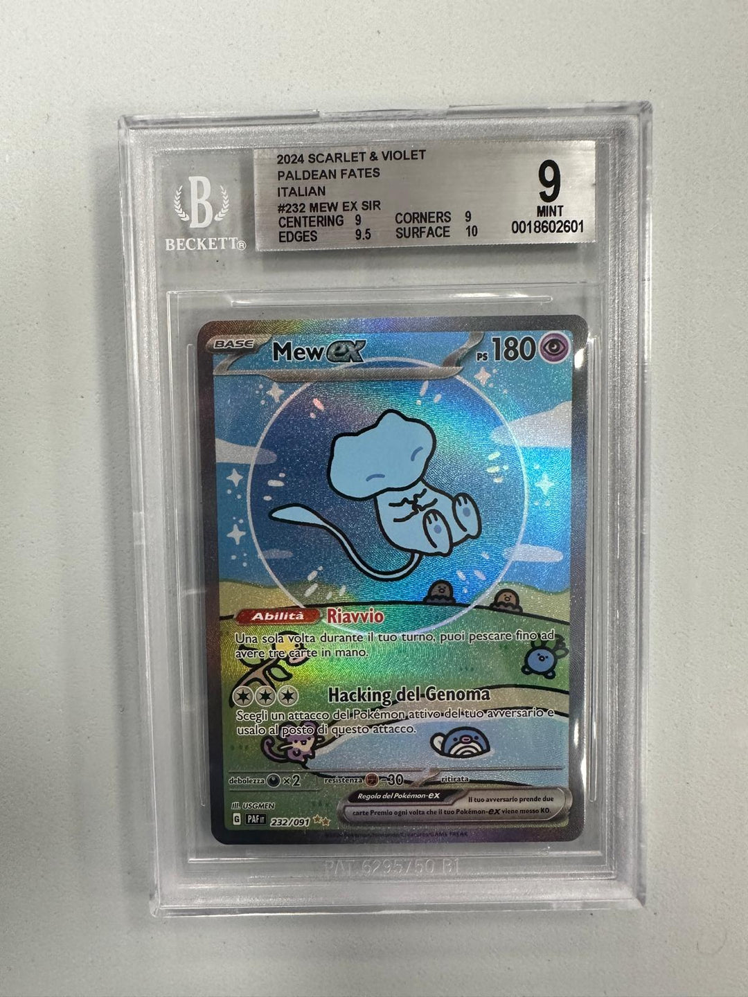 Mew ex Special Illustrator Rare Destino di Paldea ITA BGS 9
