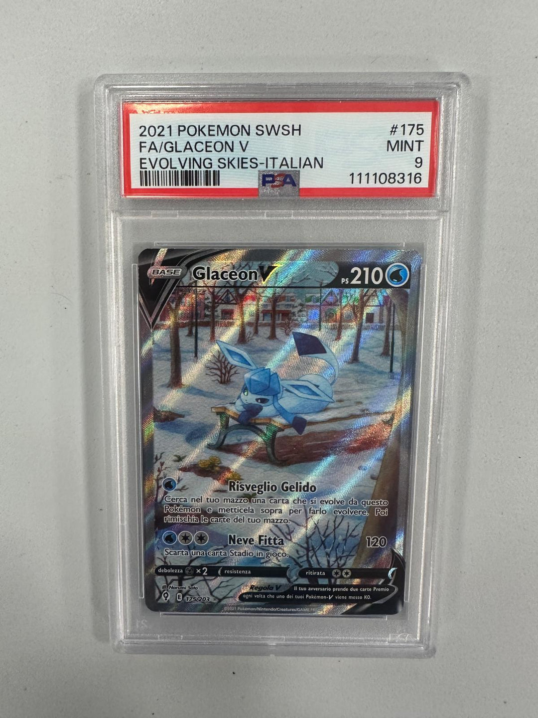 Glaceon V Evoluzioni Eteree ITA PSA 9