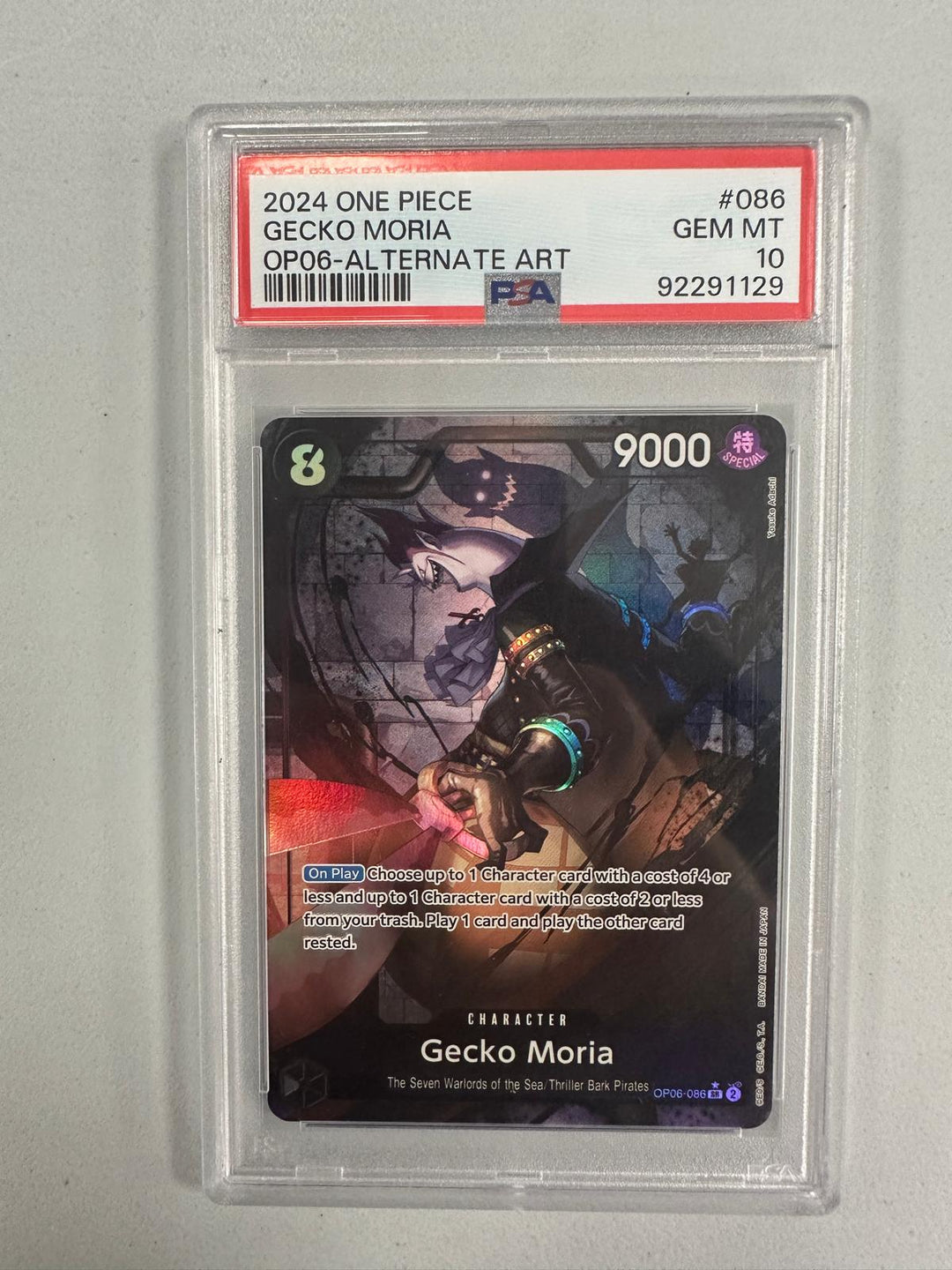 Gecko Moria Alt Art OP06-086 ENG PSA 10