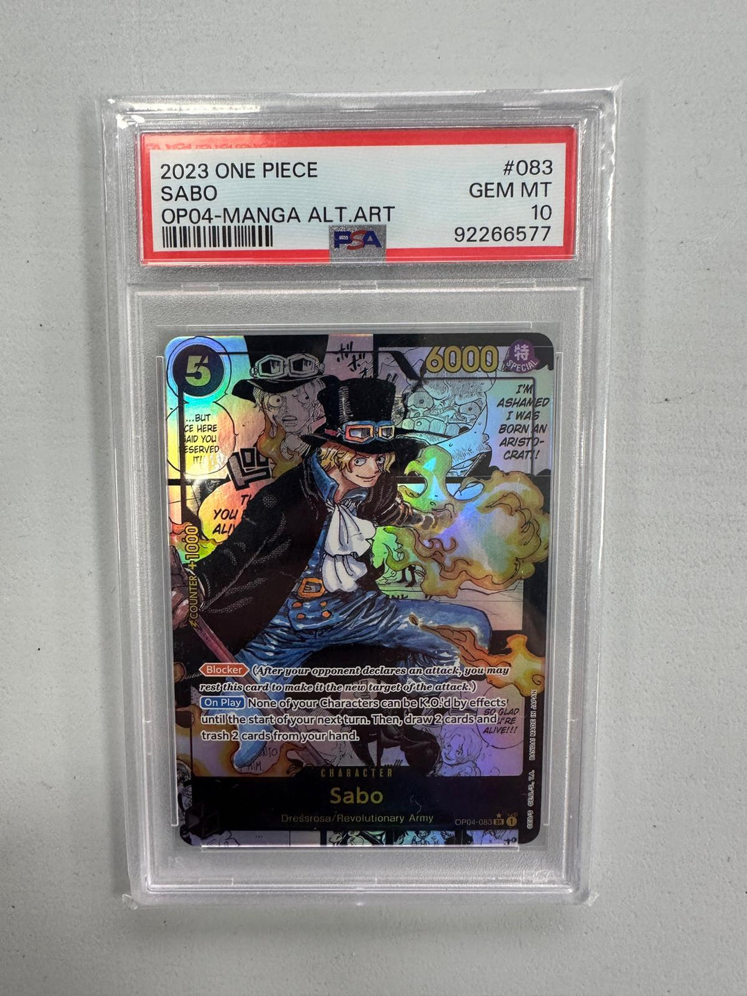 Sabo Manga Rare OP04-083 ENG PSA 10