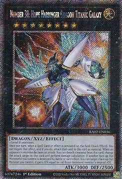 Number 38: Hope Harbinger Dragon Titanic Galaxy (V.4 - Platinum Secret Rare)