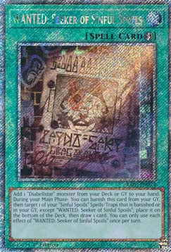 WANTED: Seeker of Sinful Spoils (V.4 - Platinum Secret Rare)