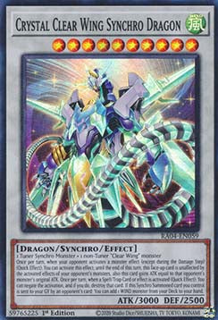 Crystal Clear Wing Synchro Dragon (V.1 - Super Rare)