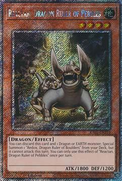 Reactan, Dragon Ruler of Pebbles (V.1 - Platinum Secret Rare)