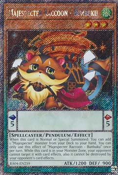 Majespecter Raccoon - Bunbuku (V.1 - Platinum Secret Rare)