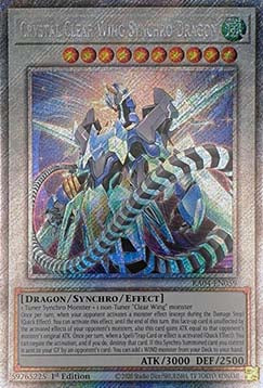 Crystal Clear Wing Synchro Dragon (V.4 - Platinum Secret Rare)