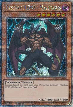 Destiny HERO - Malicious (V.5 - Quarter Century Secret Rare)