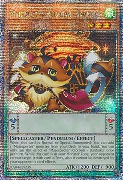 Majespecter Raccoon - Bunbuku (V.2 - Quarter Century Secret Rare)