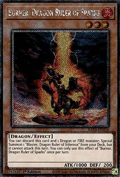 Burner, Dragon Ruler of Sparks (V.1 - Platinum Secret Rare)