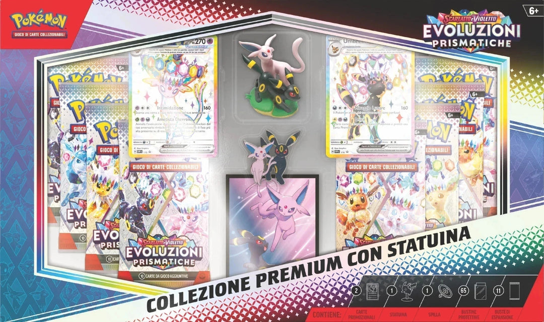 Evoluzioni Prismatiche Collezione Premium con Statuina Espeon e Umbreon ex (ITA)