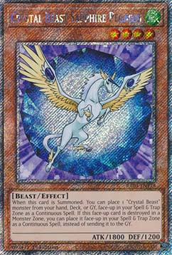 Crystal Beast Sapphire Pegasus (V.1 - Platinum Secret Rare)