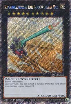 Superdreadnought Rail Cannon Gustav Max (V.4 - Platinum Secret Rare)