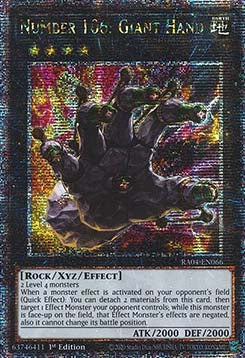 Number 106: Giant Hand (V.5 - Quarter Century Secret Rare)