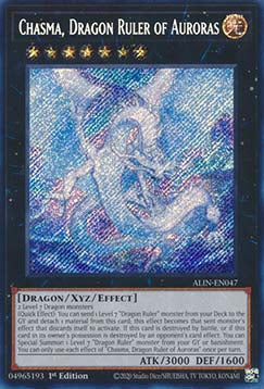 Chasma, Dragon Ruler of Auroras (V.1 - Secret Rare)