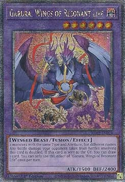 Garura, Wings of Resonant Life (V.5 - Quarter Century Secret Rare)