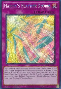 Harpie's Feather Storm (V.4 - Platinum Secret Rare)