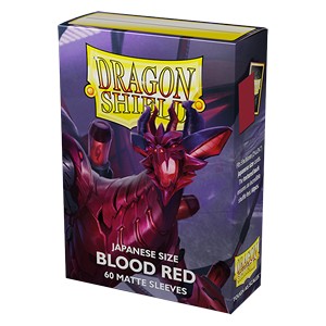 60 Small Dragon Shield Sleeves - Matte Blood Red