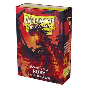 60 Small Dragon Shield Sleeves - Matte Ruby