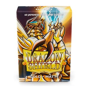 60 Small Dragon Shield Sleeves - Matte Gold