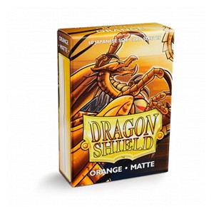 60 Small Dragon Shield Sleeves - Matte Orange