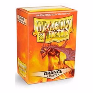 100 Dragon Shield Sleeves - Matte Orange