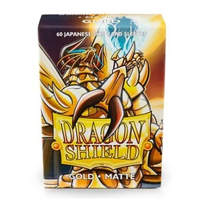 60 Small Dragon Shield Sleeves - Matte Gold