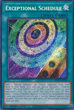 Exceptional Schedule (V.1 - Secret Rare)