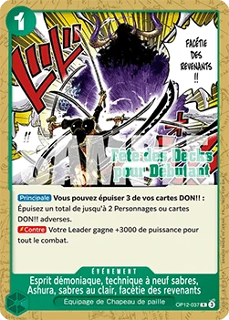 Demon Aura Nine Sword Style Asura Blades Drawn Dead Man's Game (OP12-037) (V.1)