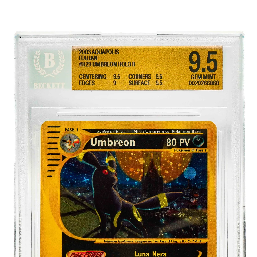 Umbreon Holo Aquapolis ITA BGS 9.5