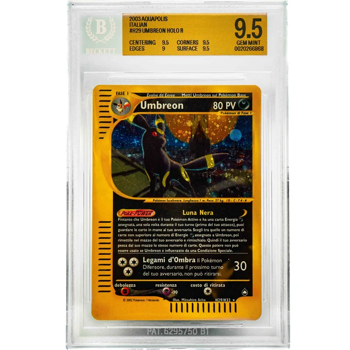 Umbreon Holo Aquapolis ITA BGS 9.5