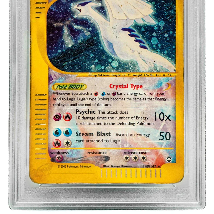 Lugia Crystal Holo Aquapolis ENG PSA 1