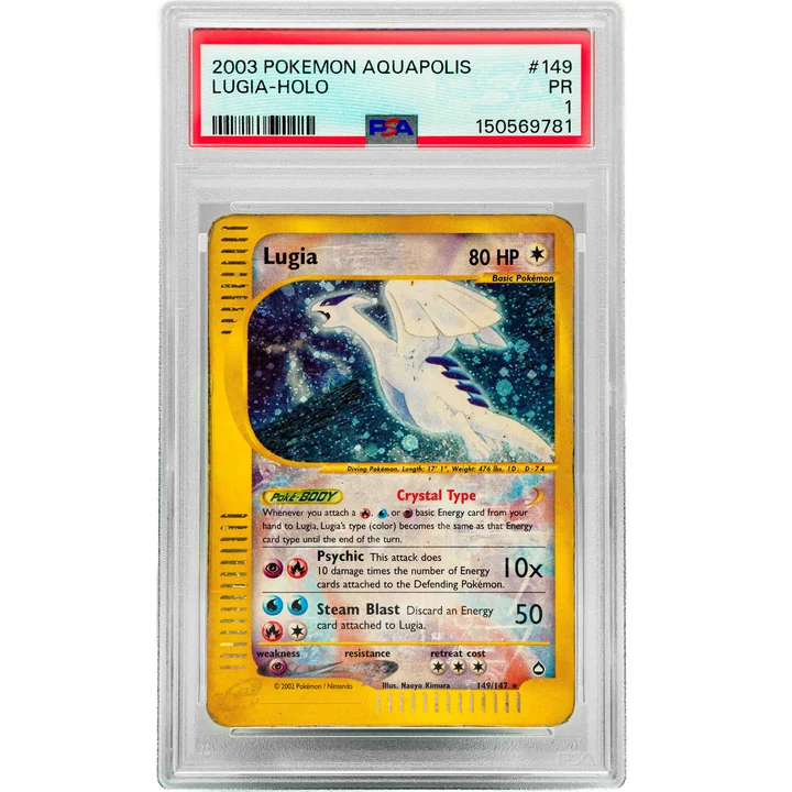 Lugia Crystal Holo Aquapolis ENG PSA 1
