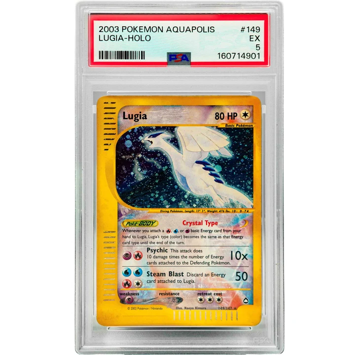 Lugia Crystal Holo Aquapolis ENG PSA 5