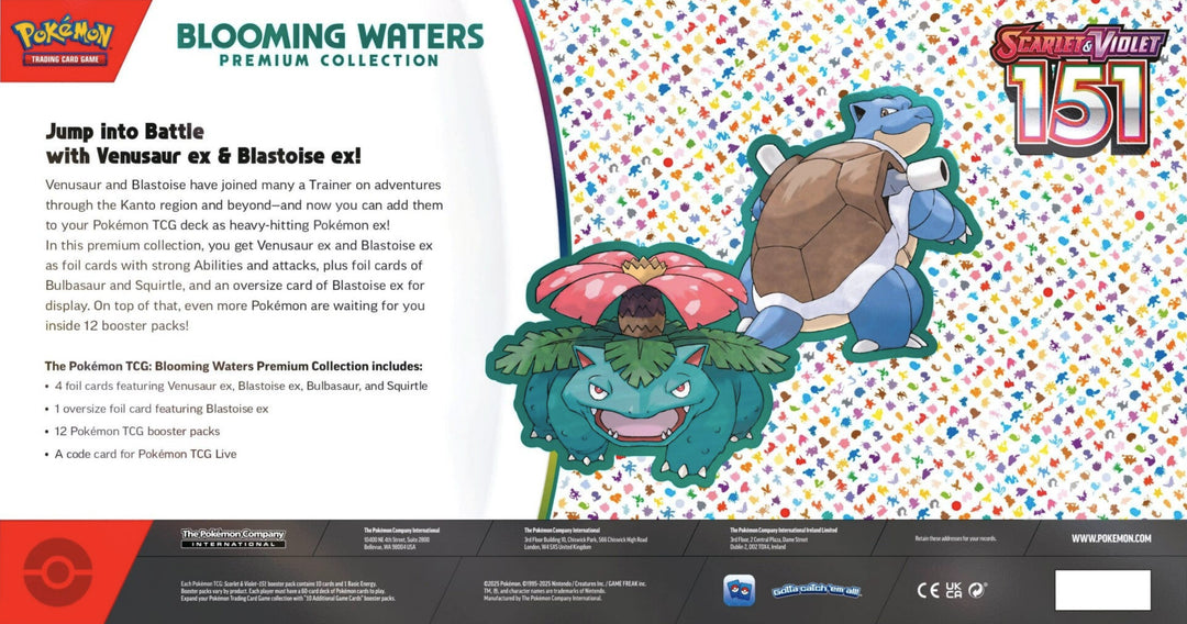 Collezione Premium Blooming Waters 151 (Venusaur ex & Blastoise ex) ENG SECONDA SCELTA (Confezione leggermente danneggiata)