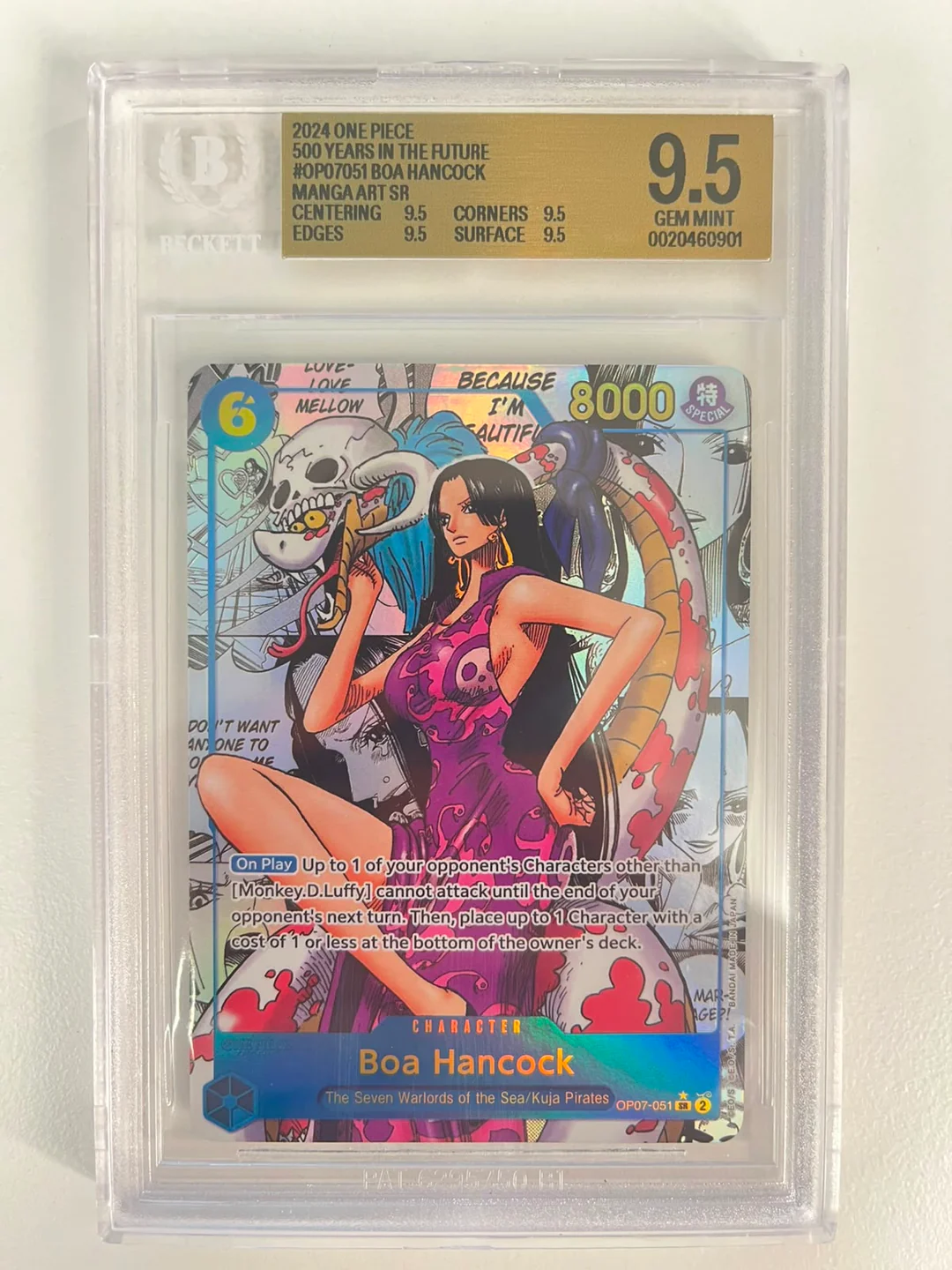 Boa Hancock Manga Rare OP07-051 ENG BGS 9.5