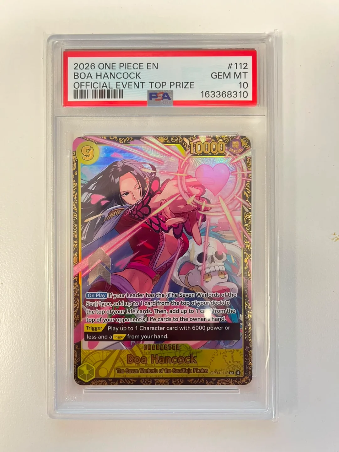 Boa Hancock Regional Championship Top 64 Prize OP14-112 ENG PSA 10
