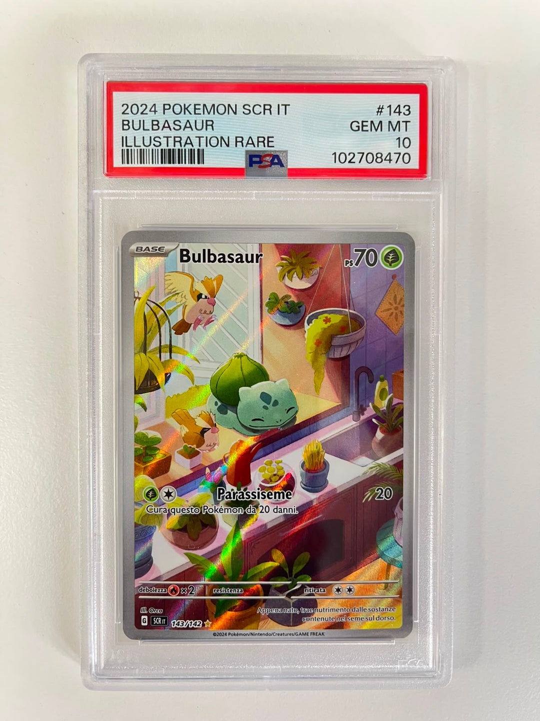 Bulbasaur Corona Astrale ITA PSA 10