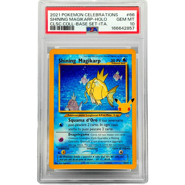 Shining Magikarp Holo Celebrations ITA PSA 10