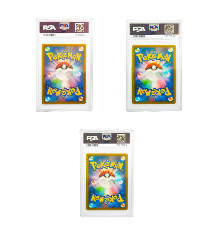 Charizard Ex, Venusaur Ex, Blastoise Ex 20th Anniversary First Edition Sequential JAP PSA 10