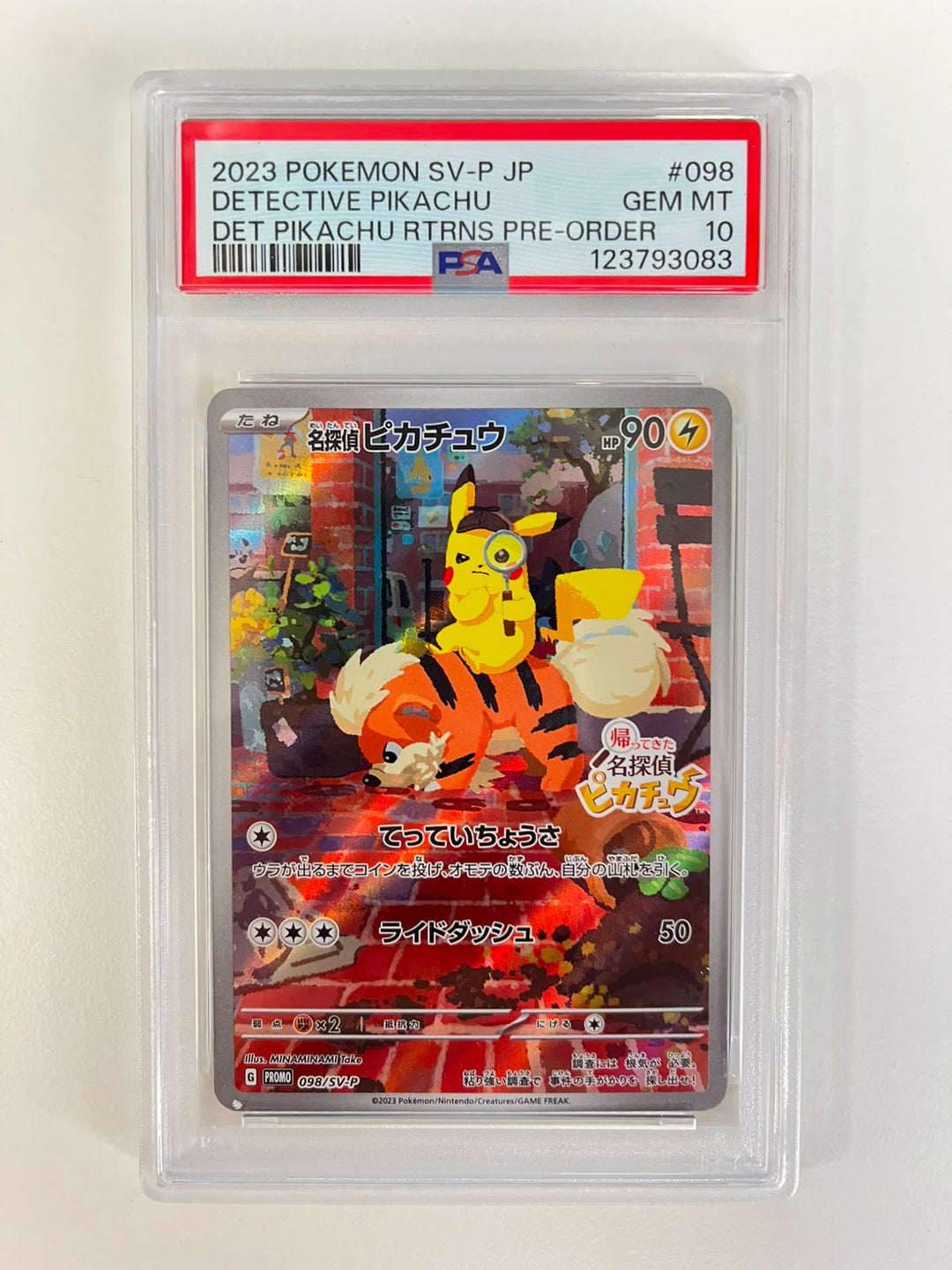 Detective Pikachu 098/SV-P JAP PSA 10