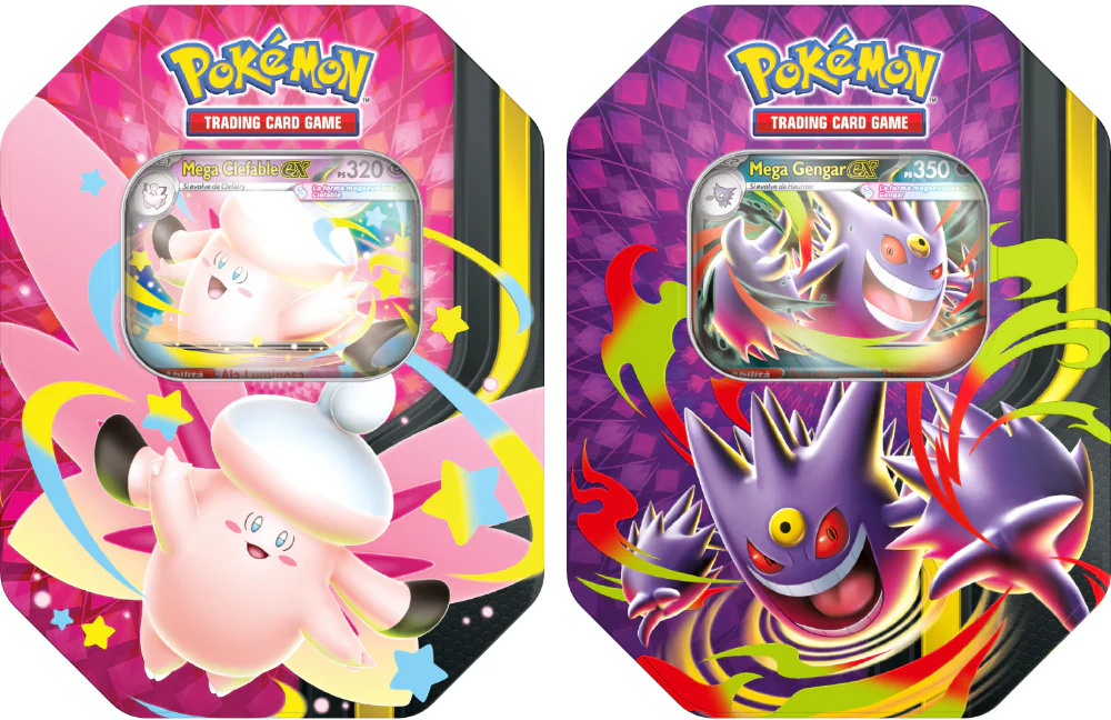 Duo Tin da Collezione Chiarodiluna: Mega Gengar-ex e Mega Clefable-ex (ITA)